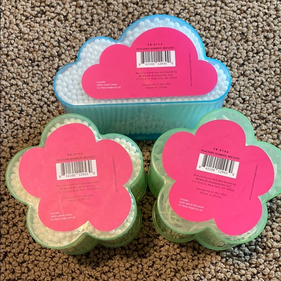 Dental Flossers and Cotton Swabs Set - Green and Blue - Picture 2 of 3